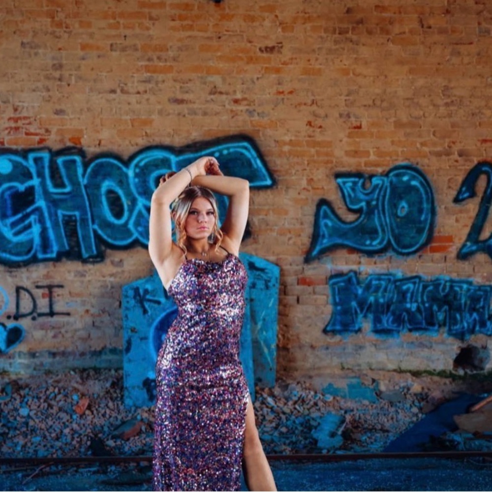 Sequin Maxi Dress - Purple